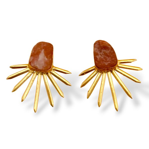 Sunburst Natural Stone Studs