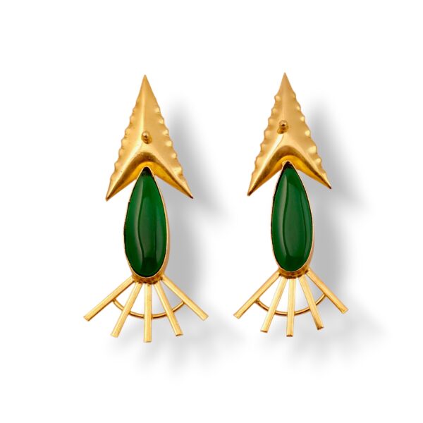 Emerald Arrow Studs