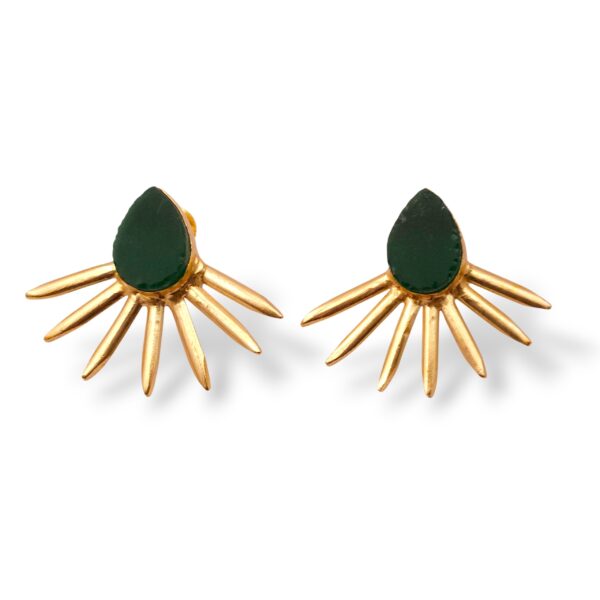 Emerald Sunburst Studs