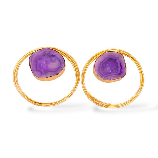 Purple Halo Studs