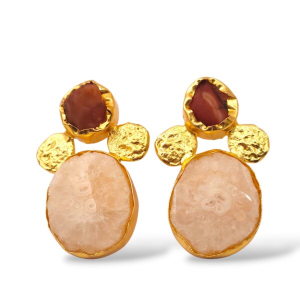 Amber Solar Stone Studs