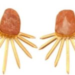 Sunburst Natural Stone Stud Earrings