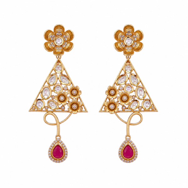Ruby Floral Triangle